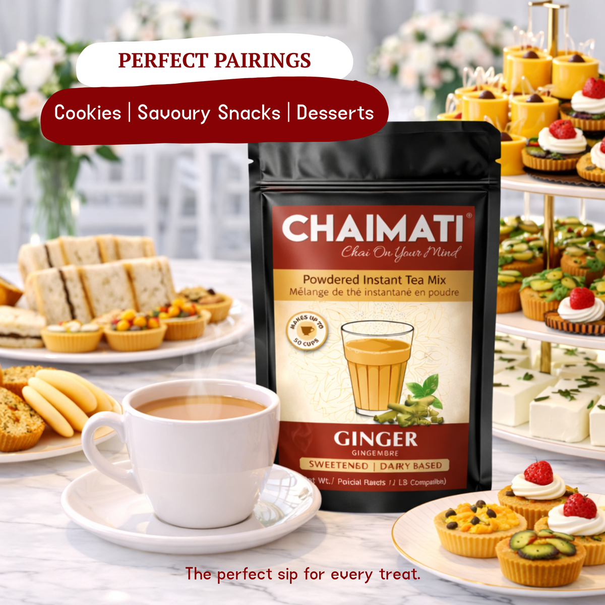 ChaiMati - Ginger Chai Latte - Powdered Instant Tea Premix