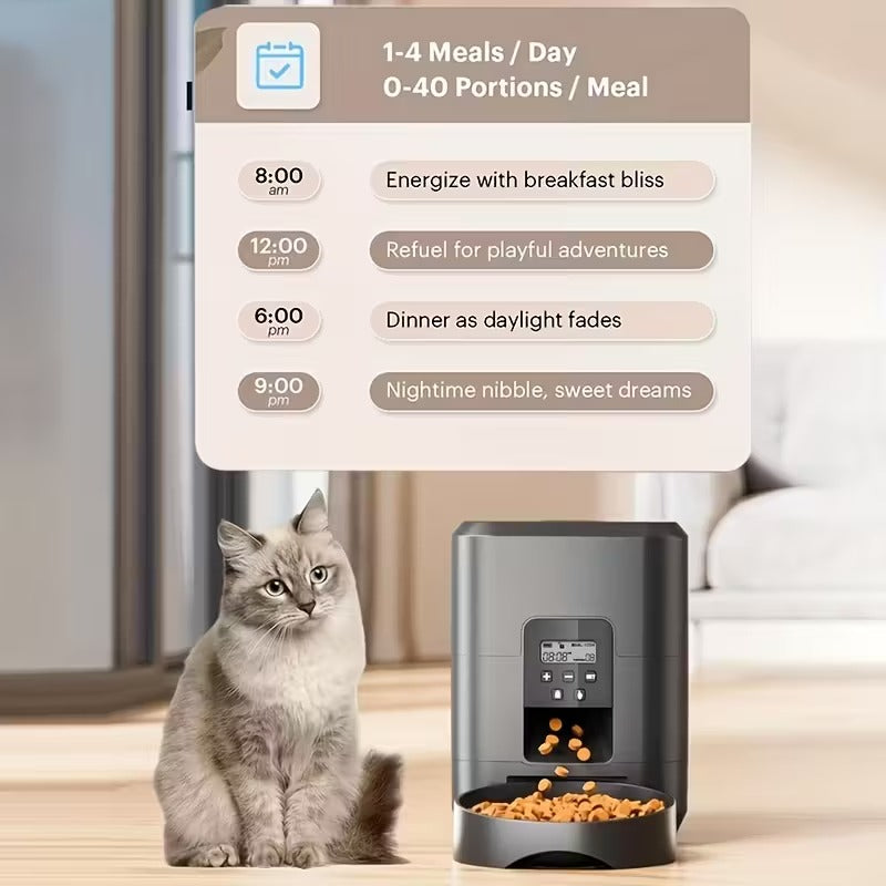 Automatic Pet Feeder with Touch Screen for Cats & Dogs-3