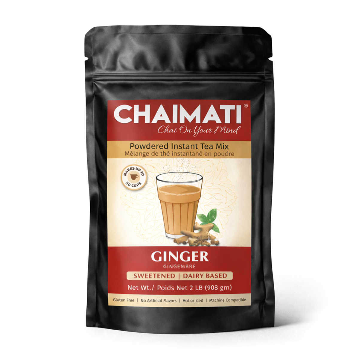 ChaiMati - Ginger Chai Latte - Powdered Instant Tea Premix