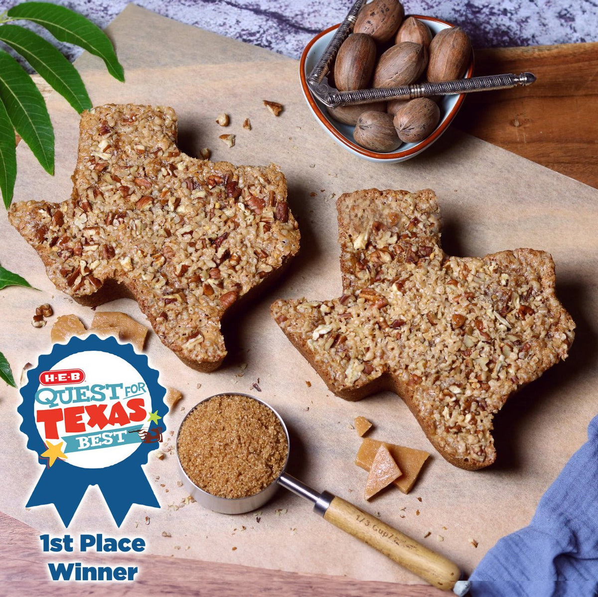 Medium Texas Pecan Cake 2-Pack | Serves 10-12-3