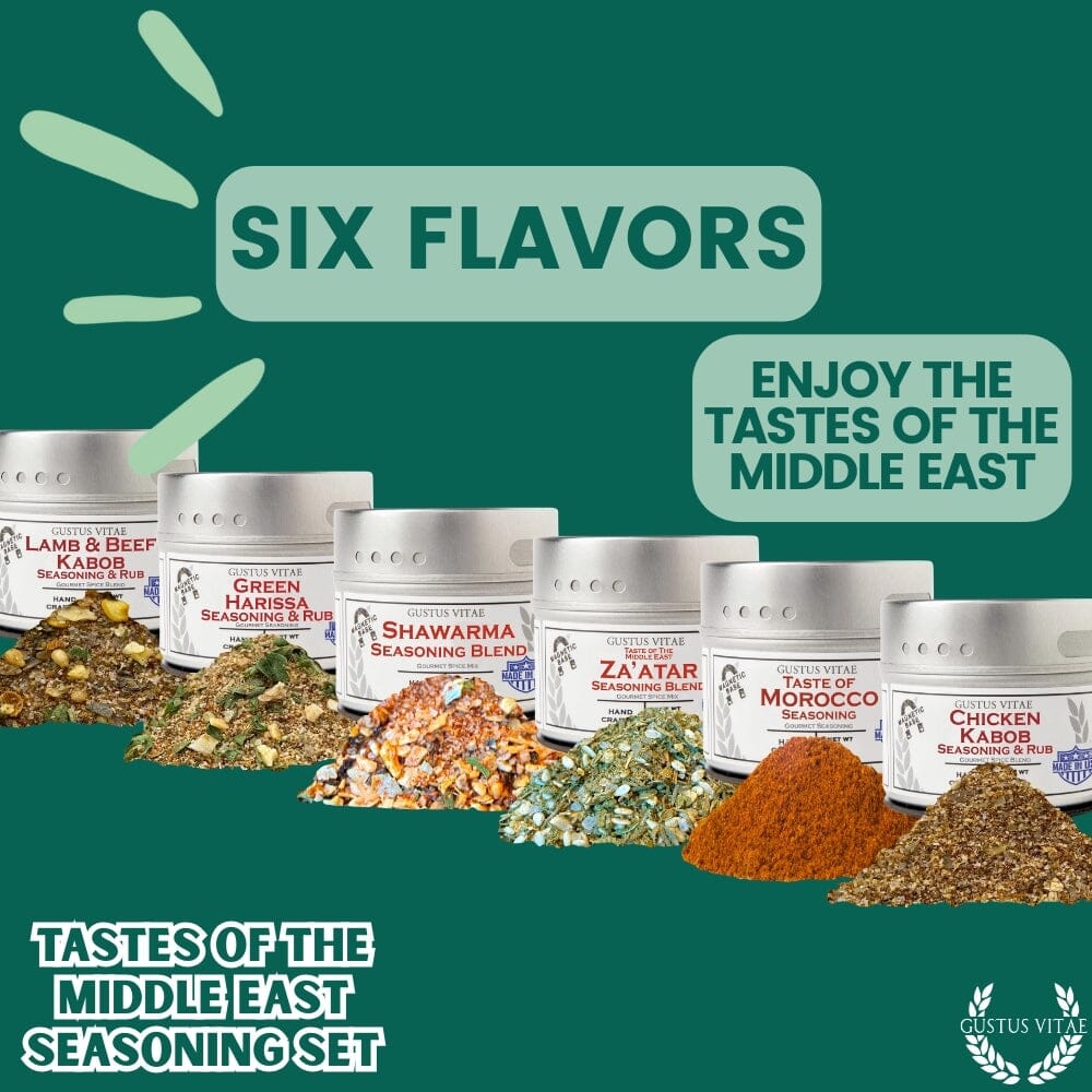 Middle Eastern Seasoning Gift Set - Tastes of The Middle East - Artisanal Spice Blends Six Pack-4