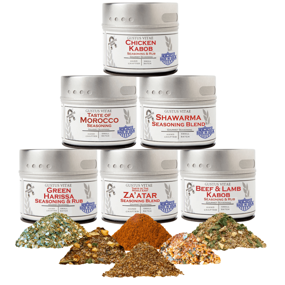 Middle Eastern Seasoning Gift Set - Tastes of The Middle East - Artisanal Spice Blends Six Pack-0
