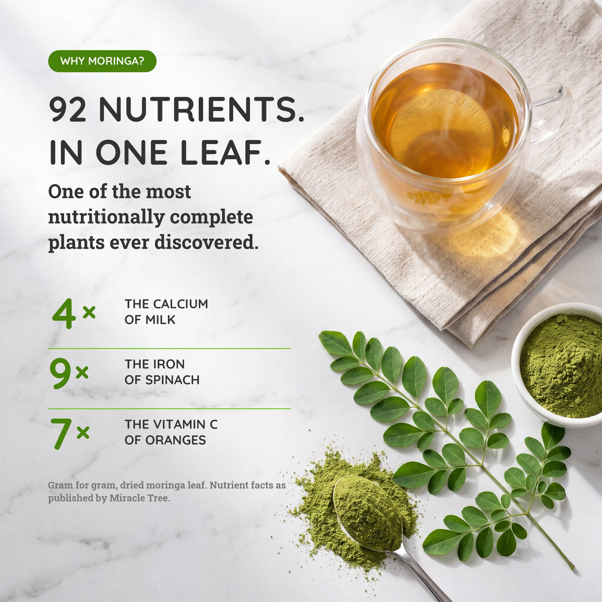 Organic Moringa Tea - Mango - Caffeine-Free Herbal Tea-3