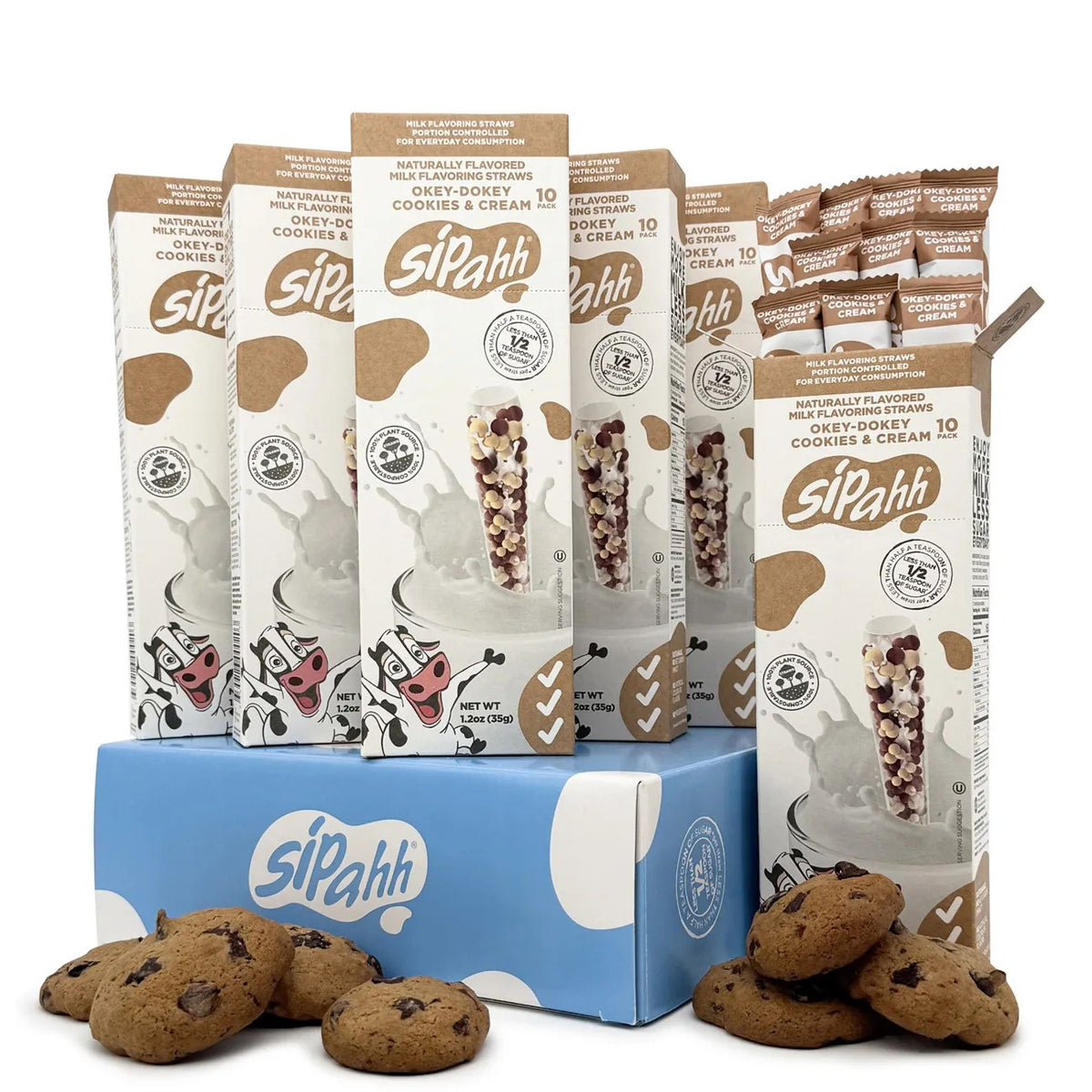 Okey-Dokey Cookies & Cream (60 Milk Flavor Straws Pack)-0