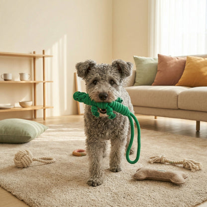 Owen the Green Lizard Rope Toy-3