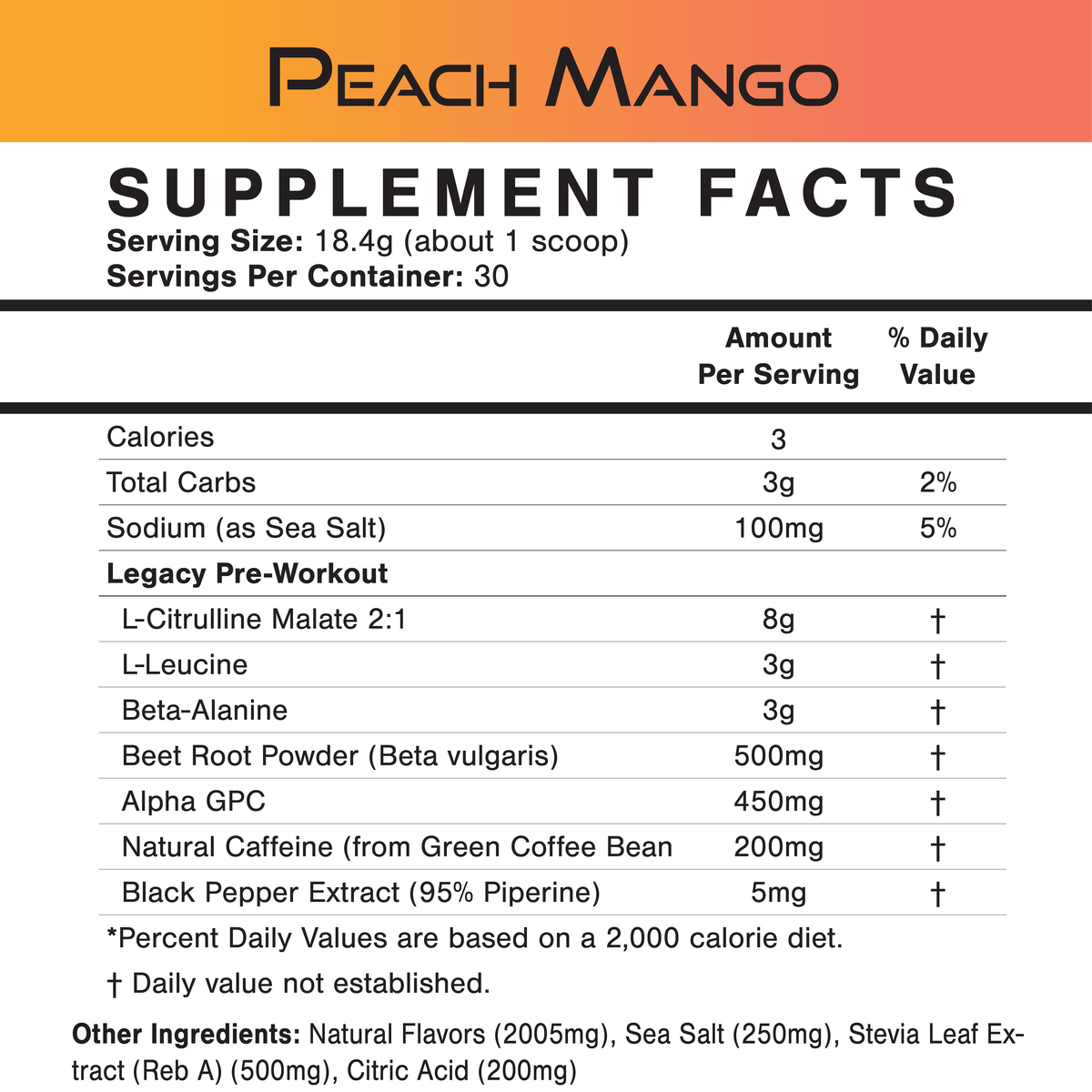 Legacy Pre-Workout | 30 Servings | Natural Energy-3