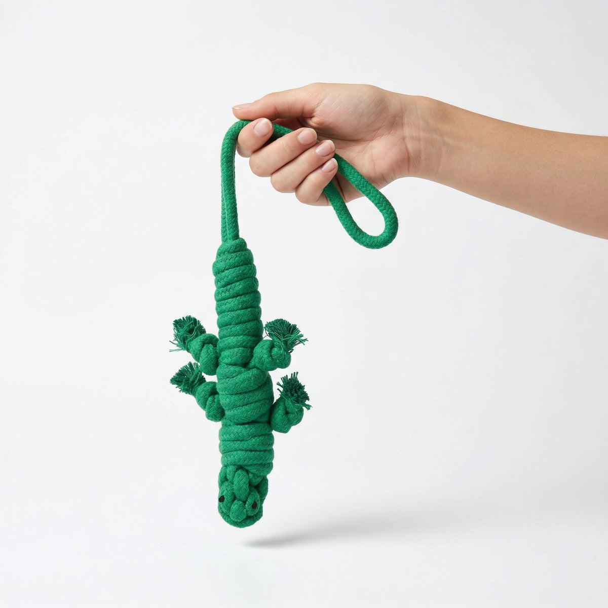 Owen the Green Lizard Rope Toy-4