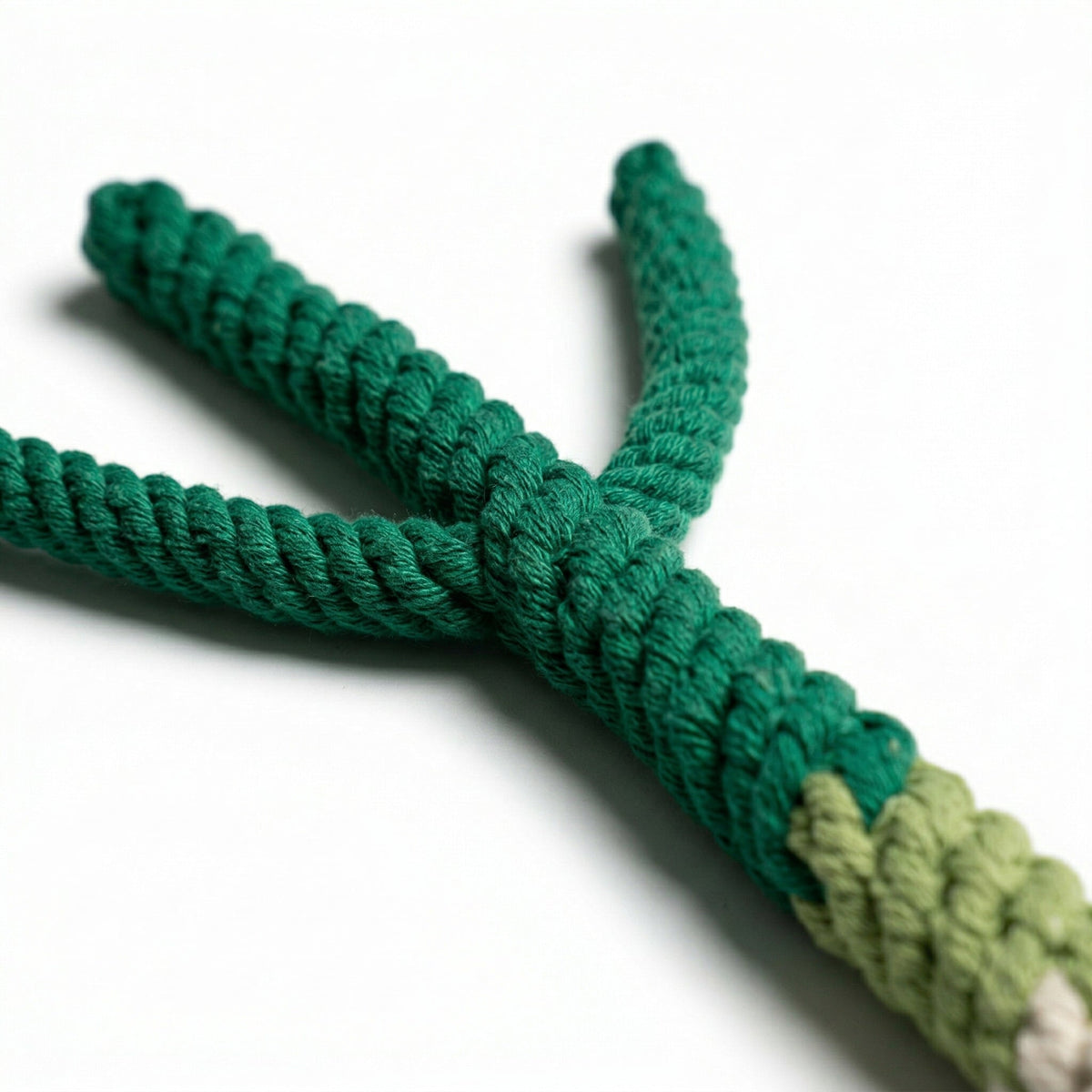Handmade Green Onion Tug Rope Toy-4