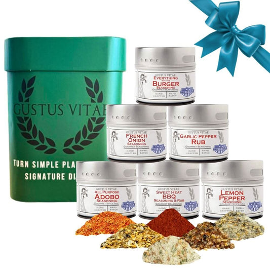 Signature Grilling Seasonings & BBQ Rubs Gift Box | Gift Packaged Seasoning Collection | Set of 6-0