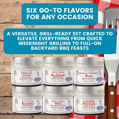 Signature Grilling Seasonings & BBQ Rubs Gift Box | Gift Packaged Seasoning Collection | Set of 6-1