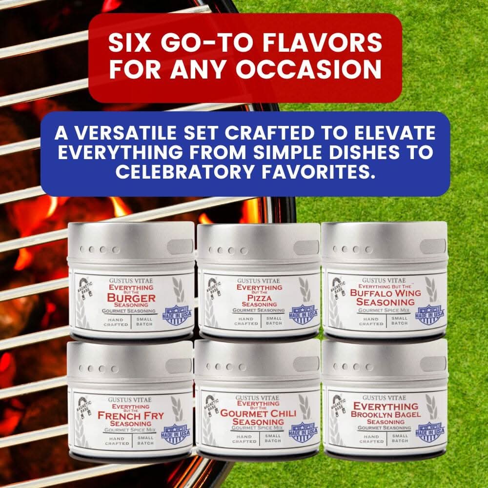 Taste of America: Classic USA Flavor Favorites | Gift Packaged Seasoning Collection | Set of 6-1