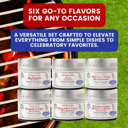 Taste of America: Classic USA Flavor Favorites | Gift Packaged Seasoning Collection | Set of 6-1