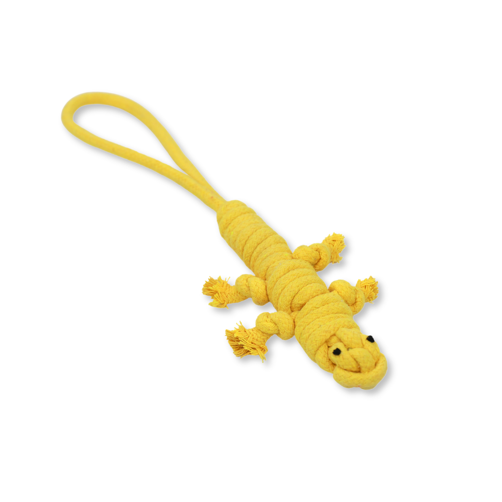 Yellow the Lizard Rope Toy-0