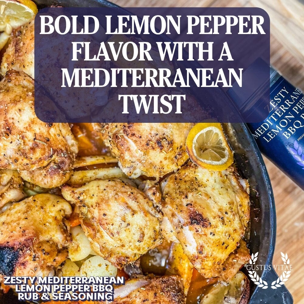 Zesty Mediterranean Lemon Pepper BBQ Rub & Seasoning-4