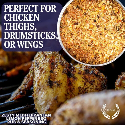 Zesty Mediterranean Lemon Pepper BBQ Rub & Seasoning-3